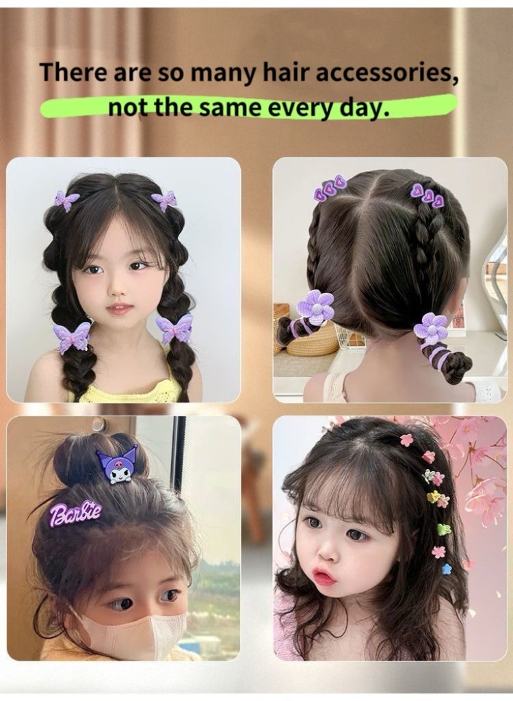 مجموعة إكسسوارات شعر الفتيات، مجموعة تزيين الشعر مع صندوق المجوهرات، مشابك، أربطة، ألعاب تزيين الأميرة الفاخرة، هدية عيد الميلاد للاطفال الرضع والفتيات - Image 5